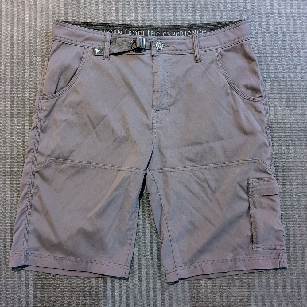 Prana Stretch Zion Shorts | Men's 35 35Wx12L | Gray